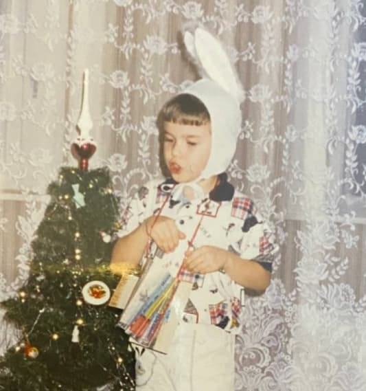 Алексей в костюме зайца
